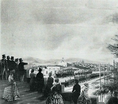 Elsässerbahnhof 1844 Wikimedia Commons