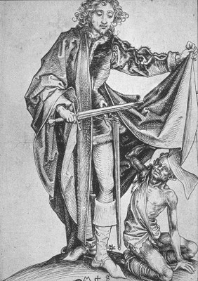 Der heilige Martin - von Martin Schongauer Wikimedia commons