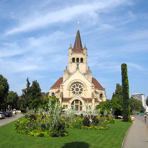 Bachletten - Paulus-Kirche Foto von Franz König. Vergrösserte Ansicht