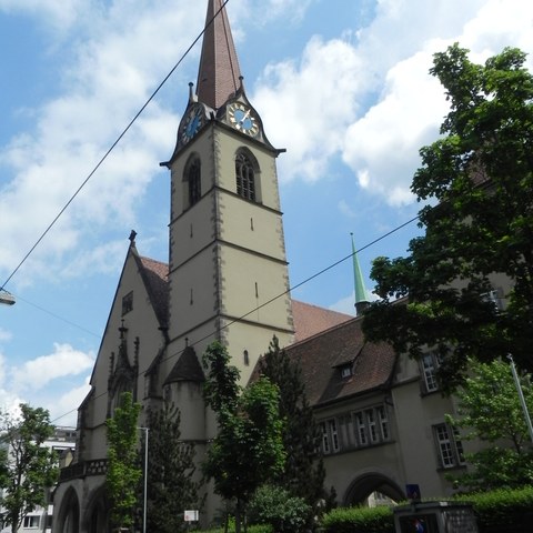 Gundeldingen - Heiliggeist-Kirche Foto von Franz König. Vergrösserte Ansicht