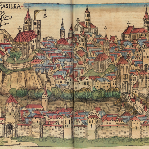 Basel 1493 Schedel von Wikimedia Commons. Vergrösserte Ansicht